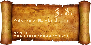 Zuberecz Magdaléna névjegykártya